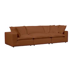 Cali Rust Performance Fabric Modular Sofa