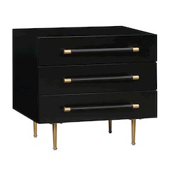Trident Black Nightstand