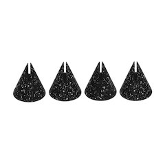 Gabby Speckled Black Cone Card Holder - Set of 4