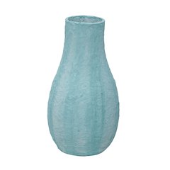 Cotton Mache Vase in Cloudy Blue