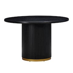 Chelsea Black Oak Round Dining Table