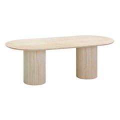 Brut Travertine Pattern Indoor/Outdoor Dining Table