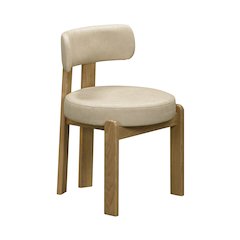 Odessa Cream Vegan Leather Dining Chair