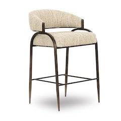 Tatum Taupe Textured Performance Boucle Counter Stool