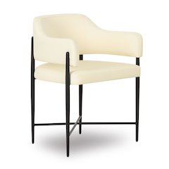 Sezanne Cream Vegan Leather Dining Chair