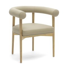 Spara Taupe Vegan Leather Dining Chair