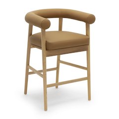 Spara Cognac Vegan Leather Counter Stool