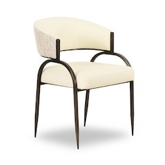 Tatum Cream Vegan Leather 2-Tone Dining Chair