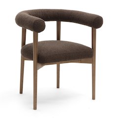 Spara Chocolate Brown Performance Boucle Dining Chair