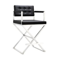 Director Black Steel Counter Stool