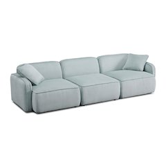 Travie Sea Foam Performance Corduroy Velvet Modular Sofa