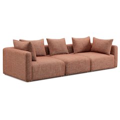 Hangover Sedona Red Textured Fabric Sofa
