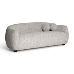 Judy Black and White Woven Fabric Sofa