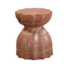 Turin Faux Red Sandstone Indoor / Outdoor Concrete Stool