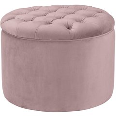 Queen Mauve Velvet Storage Ottoman