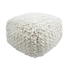 Cathy Cream Woven Pouf