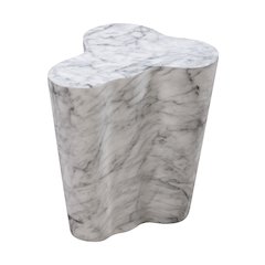 Slab Marble Short Side Table