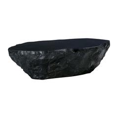 Crag Black Concrete Coffee Table, Black