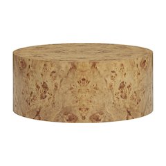 Fig Natural Burl Drum Coffee Table