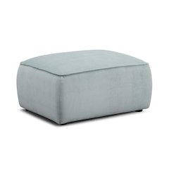 Travie Sea Foam Performance Corduroy Velvet Ottoman