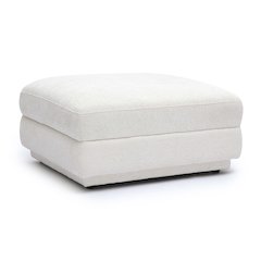 Perry Cream Chenille Modular Ottoman