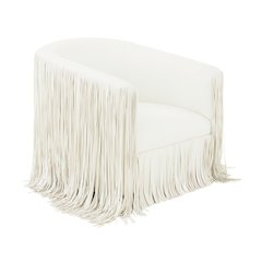 Beige Leather Swivel Accent Chair With Wood Frame And Sculpted Contours