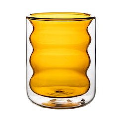 Waves Amber Water Glass - Set of 4