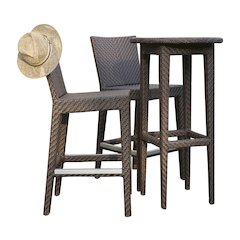 Soho 3-Piece Pub & Barstool Set with Cushions