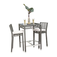 Panama Jack Graphite 3-Piece Pub Set with Cushions