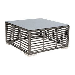 Panama Jack Graphite Square Coffee Table with glass