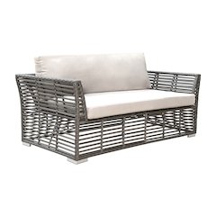 Panama Jack Graphite Loveseat with Cushions