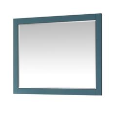 48" Rectangular Bathroom Wood Framed Wall Mirror in Royal Green