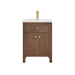 Cerrito 24" Single Bathroom Vanity in Brown Brushed Oak