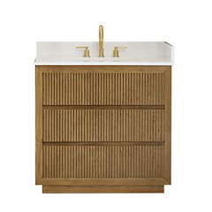 Navan 36" Single Bathroom Vanity in Weathered Brown