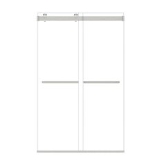 By Pass Frameless Shower Door in Brushed Nickel with Clear Glass