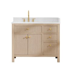 Cerrito 42" Single Bathroom Vanity in Natural Oak