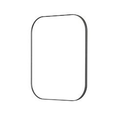 36x30" Rectangular Aluminum Framed in Gunmetal Modern Bathroom Wall Mirror