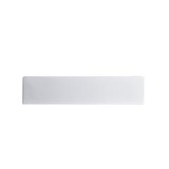 24 in. Rectangle White Finish Ceramic Vessel Bathroom Vanity Sink with Overflow