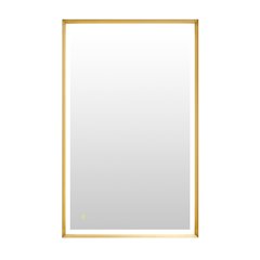 48"x30" Rectangular Wall Mirror in Brushed Gold Aluminum Framed