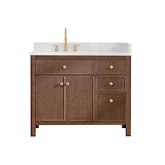 Cerrito 42" Single Bathroom Vanity in Brown Brushed Oak
