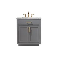 30" Single Bathroom Vanity Set in Gray without Mirror