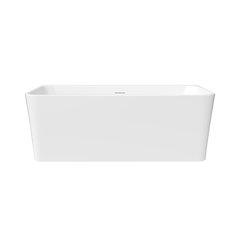 67" x 32" Flatbottom Freestanding Acrylic Soaking Bathtub in Glossy White