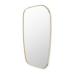 26"x48" Novelty Aluminum Framed in Brushed Gold Modern Bathroom Wall Mirror