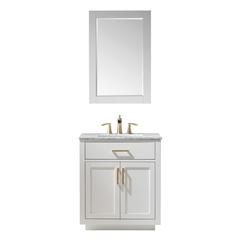 30" Single Bathroom Vanity Set in White with Mirror