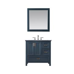 36" Single Bathroom Vanity Set in Classic Blue with Mirror