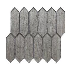 Windey 10.9" x 11.3" Hexagon Laminated Glass Mosaic Wall Tile