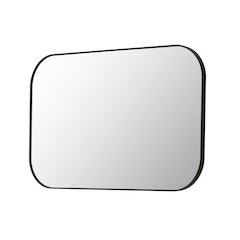 48x30" Rectangular Aluminum Framed in Matte Black Modern Bathroom Wall Mirror