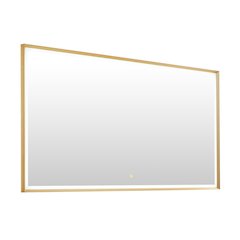 84"x42" Rectangular Wall Mirror in Brushed Gold Aluminum Framed