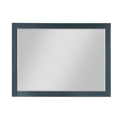 48" Rectangular Bathroom Wood Framed Wall Mirror in Classical Blue