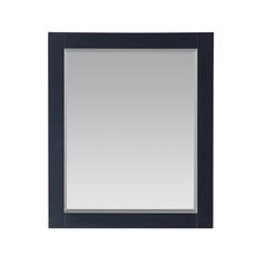 28" Rectangular Bathroom Wood Framed Wall Mirror in Classic Blue